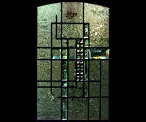 Contemporary Beveled Gluechip Glass Window ©Cain Art Glass 2016, All Rights Reserved