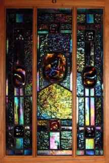 Art Nouveau Iridized Stained Glass ©Cain Art Glass 2016, All Rights Reserved