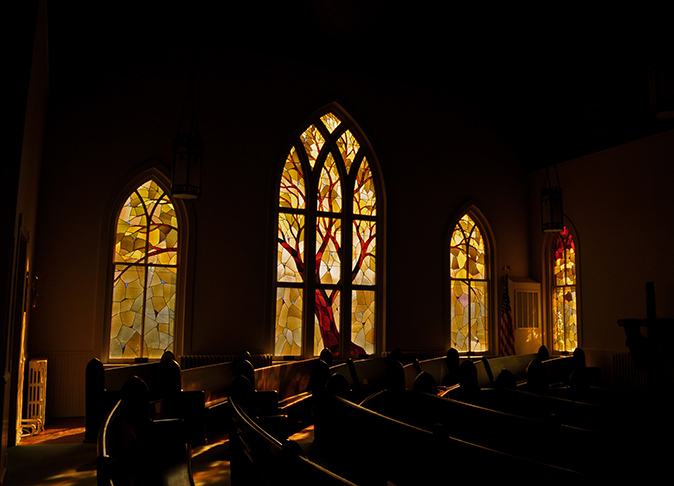 Amelia Presbyterian Stained Glass Windows ©Cain Art Glass 2016, All Rights Reserved