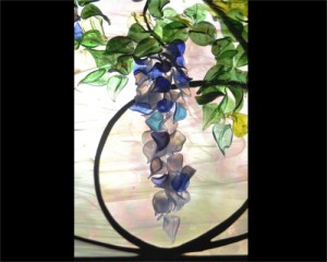 Contemporary Art Glass Wisteria ©Cain Art Glass 2016, All Rights Reserved