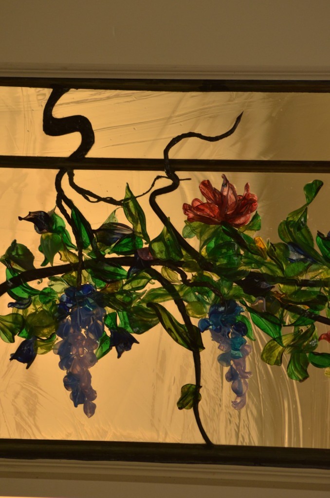 Contemporary Stained Glass Wisteria - Washington DC ©Cain Art Glass 2016, All Rights Reserved